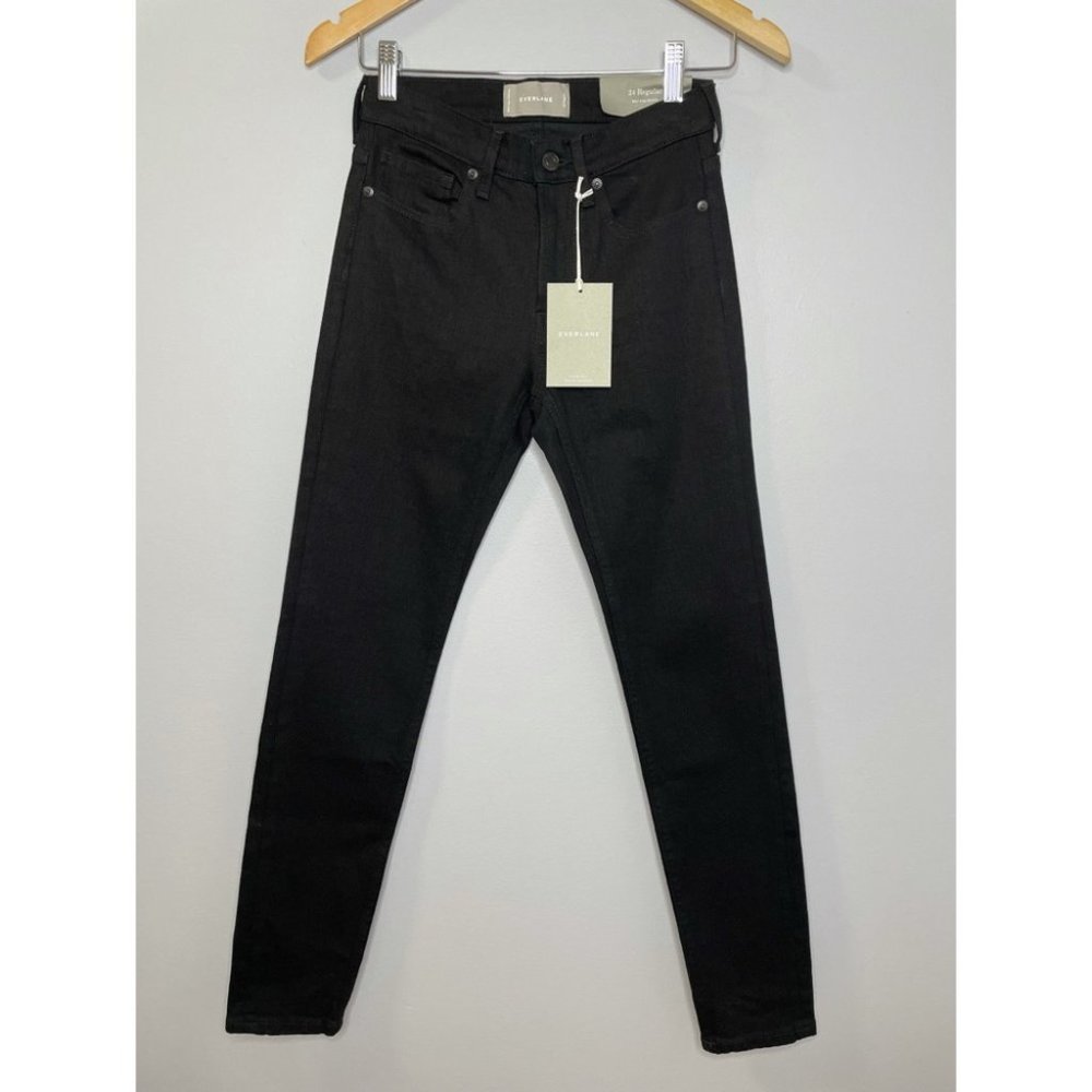 Everlane The Mid-Rise Skinny Jean Black - Picture 2 of 10